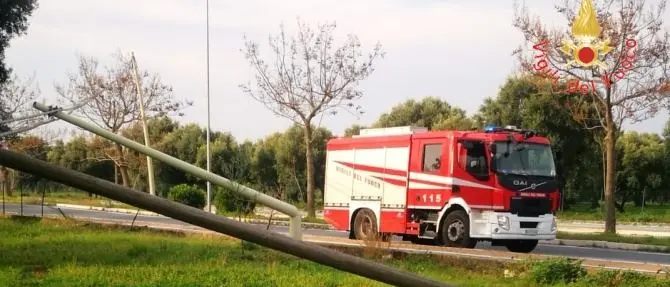 Lamezia, cercano di rubare cavi di rame abbattendo i pali della rete telefonica