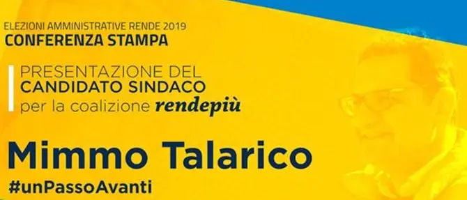 Elezioni a Rende, Mimmo Talarico si presenta alla città