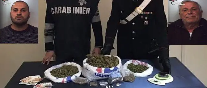 Droga in casa: arrestati padre e figlio a Jacurso