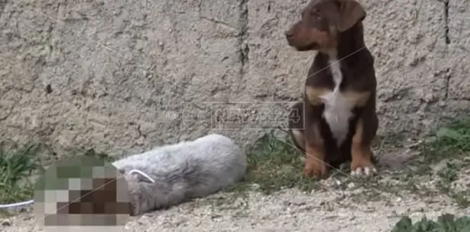 Il cucciolo ucciso vegliato dalla mamma e dai fratellini - VIDEO