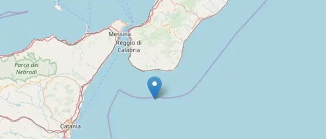 Terremoto di magnitudo 3.7 al largo di Reggio Calabria