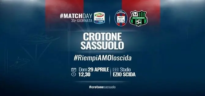 SERIE A | Crotone, contro il Sassuolo lo slogan è #riempiamoloscida - VIDEO