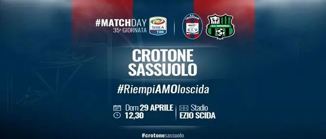 SERIE A | Crotone, contro il Sassuolo lo slogan è #riempiamoloscida - VIDEO