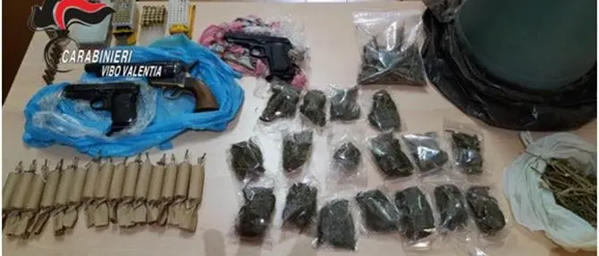 Armi e droga in casa, arrestata intera famiglia nel Vibonese