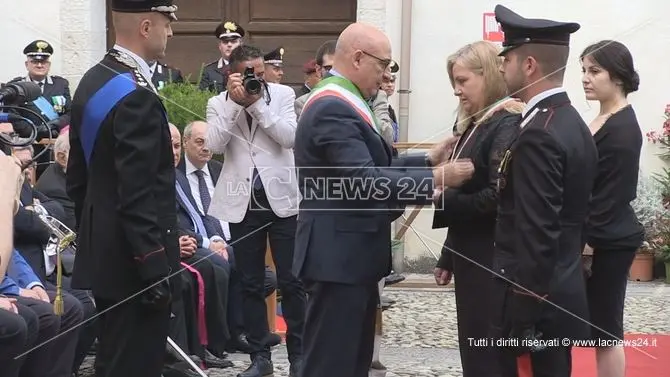 Cosenza, carabinieri a Palazzo Arnone per la celebrazione dell'anniversario -VIDEO