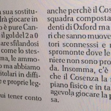 Cosenza sull'Aspromonte, la gaffe del cronista sportivo su l'Alto Adige