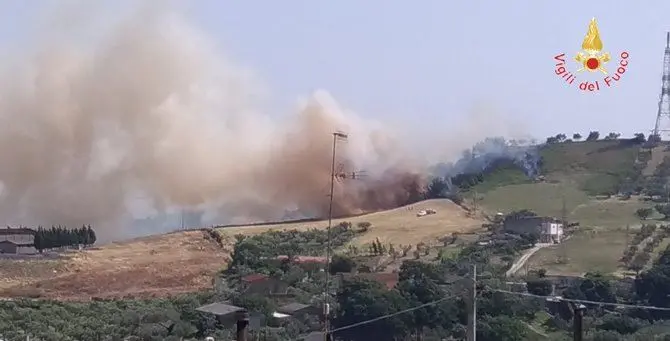 Vasto fronte di fuoco a Catanzaro: in fumo oltre due ettari di macchia mediterranea