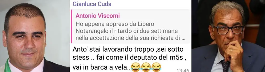 Pd Catanzaro, la lite è imbarazzante. Cuda a Viscomi: «Antò, vatti a fare una regata»