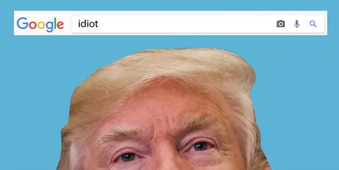 Per Google Immagini “l’idiota” per definizione ha la faccia di Trump