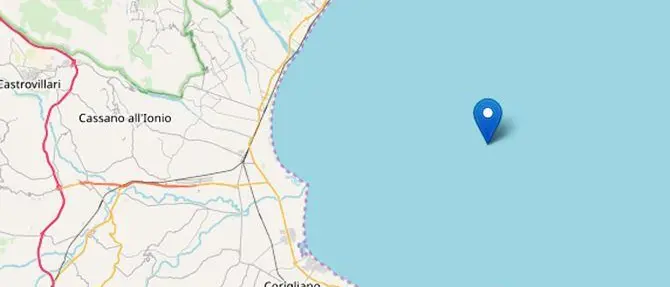 Nuova scossa in Calabria, terremoto 2.6 al largo di Sibari
