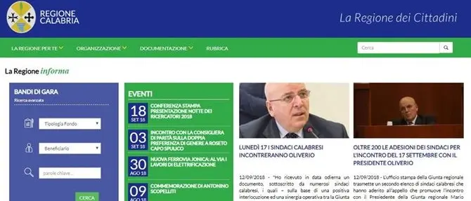 Il sito web della Regione come la bacheca di una segreteria politica
