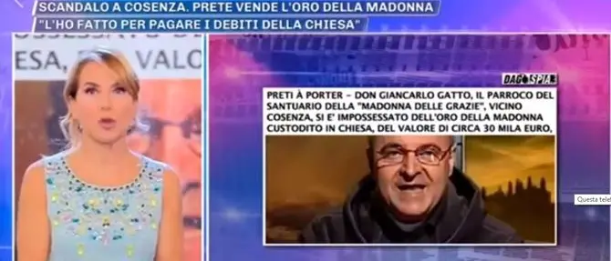 Lago, l'oro della chiesa venduto dal parroco: ecco i retroscena