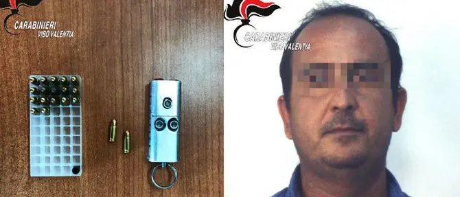 Pistola a forma di chiave d’auto, arrestato imprenditore a Nicotera