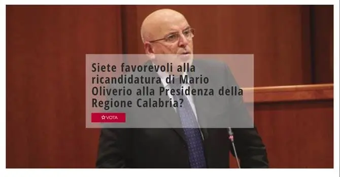 IL SONDAGGIO | Favorevole o contrario alla ricandidatura di Oliverio?