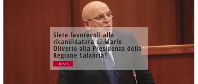 IL SONDAGGIO | Favorevole o contrario alla ricandidatura di Oliverio?
