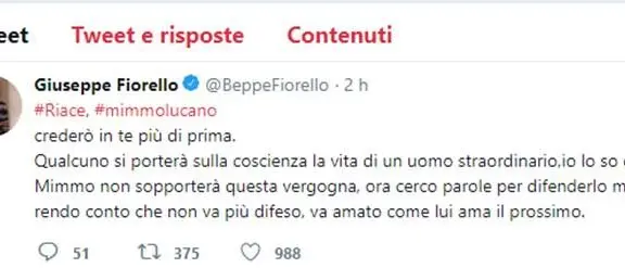 Fiorello dalla parte di Lucano: «Crederò in te più di prima»