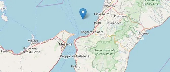 Terremoto al largo di Palmi, nuova scossa 2.5