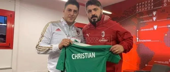 Gattuso corona il sogno del piccolo Christian, vittima dell'alluvione