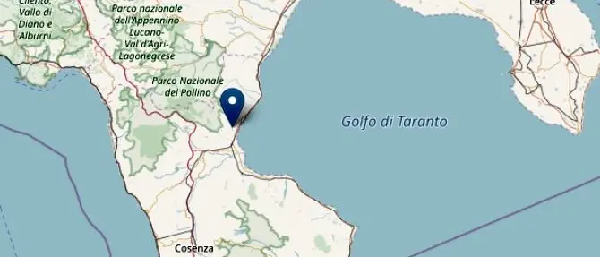 Terremoto 3.1 a Villapiana, scossa avvertita dalla popolazione