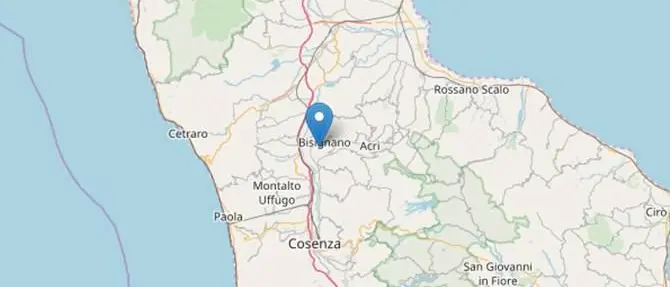 Scossa di terremoto di magnitudo 3.4 nel Cosentino