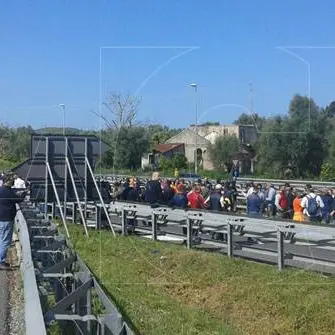 Continua la protesta dei portuali di Gioia Tauro, bloccata l'autostrada