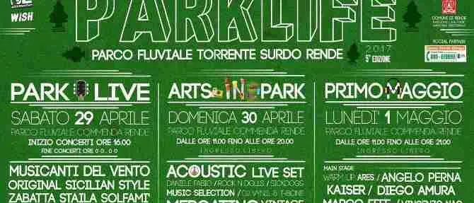 Rende, via alla V edizione di Parklife
