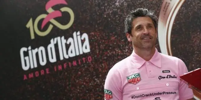 Castrovillari, l’attore di Grey’s Anatomy alla partenza della 7ª tappa del Giro d’Italia