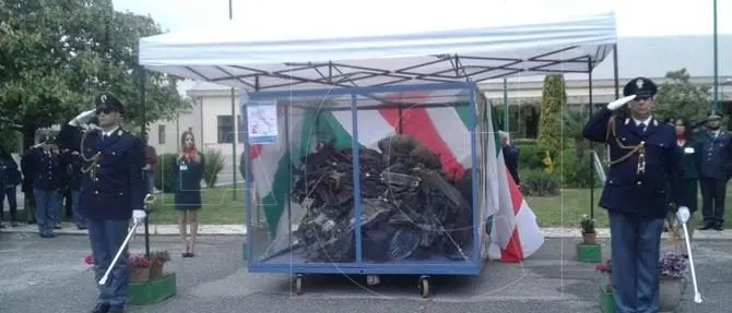 Strage di Capaci, l’auto della scorta di Falcone fa tappa a Vibo