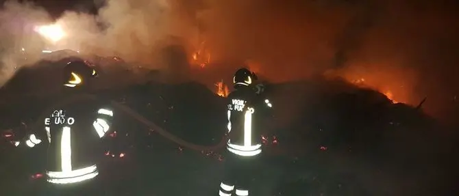Catanzaro, incendio di vaste dimensioni a Settingiano