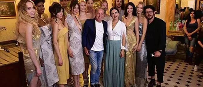 I Tessuti di Celestino e la creatività di Claudio Greco sfilano a Roma