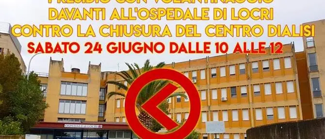 Presidio di Azione Identitaria per dire no alla chiusura del Centro Dialisi di Locri