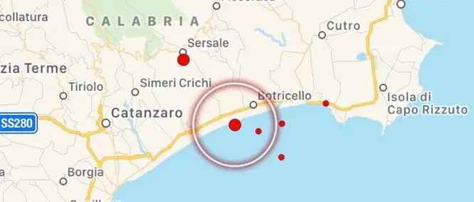 Catanzaro, tre scosse di terremoto al largo di Sellia Marina
