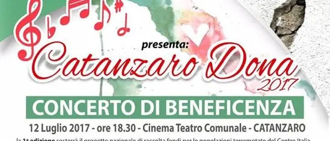 Beneficenza, al Cinema-Teatro comunale l’evento “Catanzaro dona”