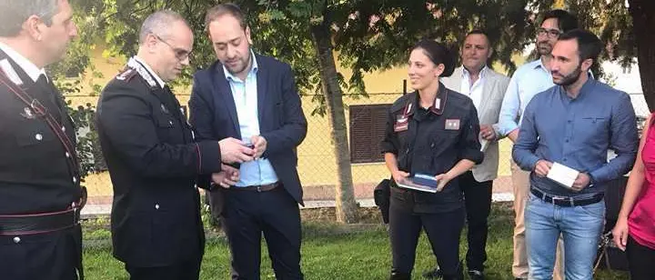 Contingente dei carabinieri a cavallo in Sila, incontro con l'amministrazione locale