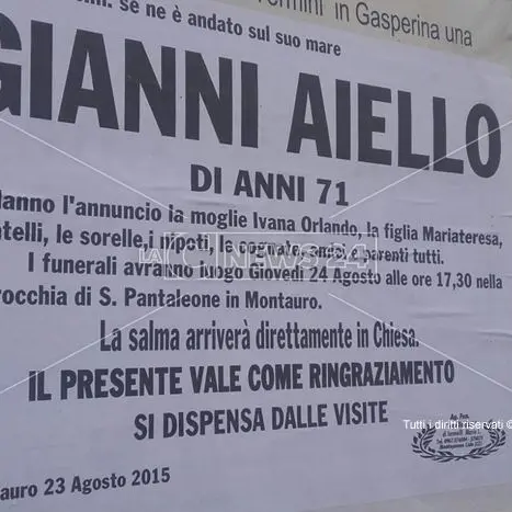Montauro saluta Giovanni Aiello “faccia da mostro”