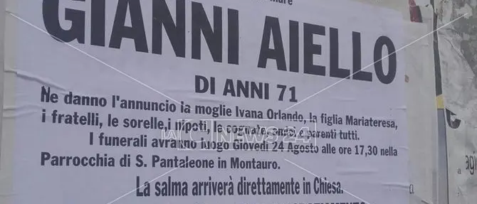 Montauro saluta Giovanni Aiello “faccia da mostro”