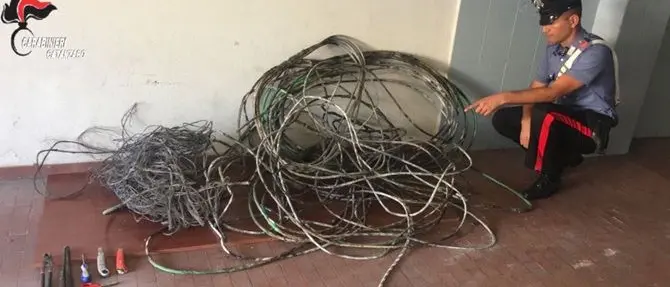 Sorpreso con 5 chili di rame rubato, arrestato e subito scarcerato