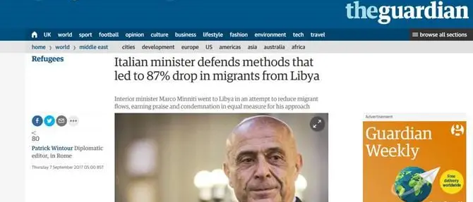 Minniti nel ritratto del The Guardian: «Il ministro Pd che piace a destra»