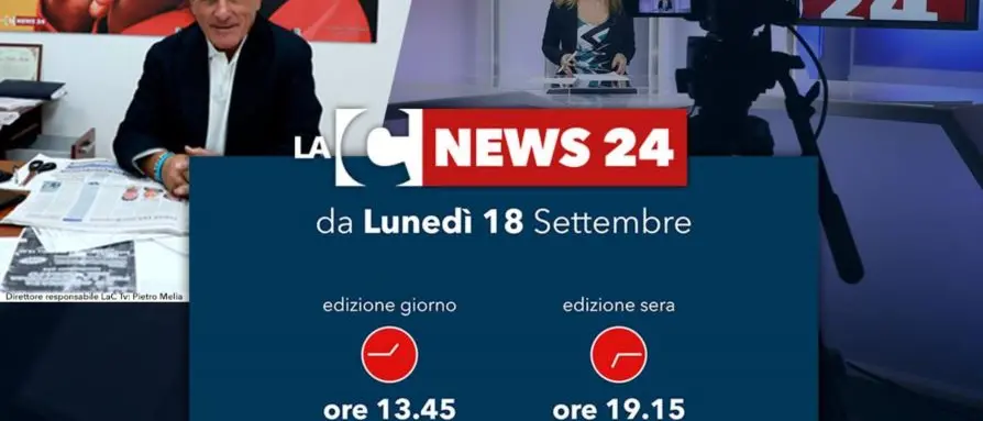 Ecco la nuova programmazione del Tg LaC news24