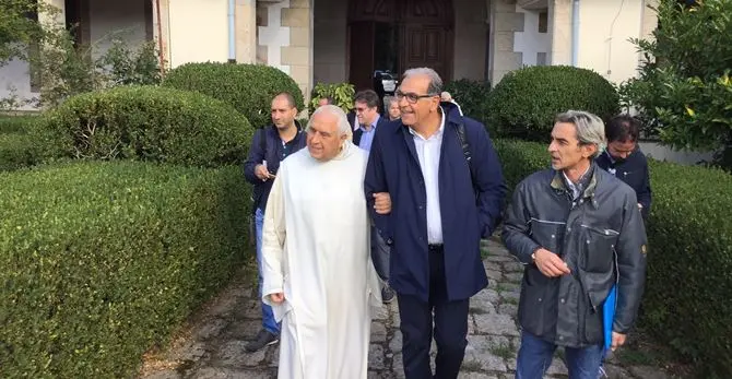 Antonio Viscomi in visita alla Certosa di Serra San Bruno