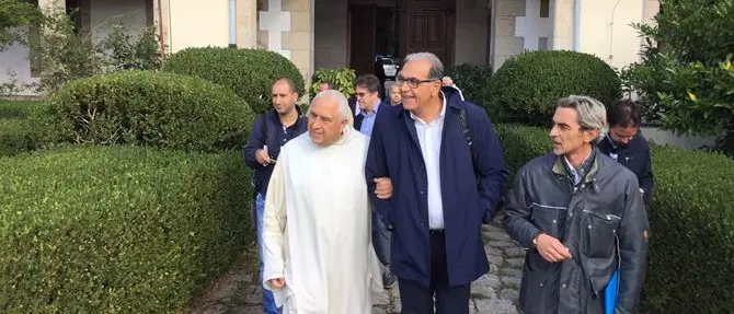 Antonio Viscomi in visita alla Certosa di Serra San Bruno