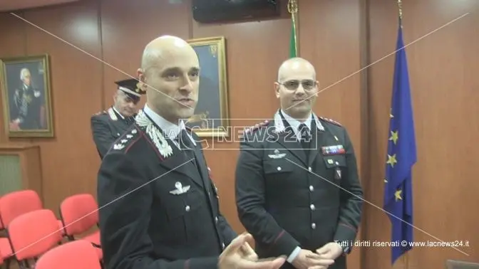 Il commiato di Ottaviani dal comando carabinieri di Cosenza