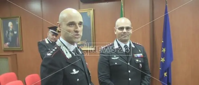 Il commiato di Ottaviani dal comando carabinieri di Cosenza