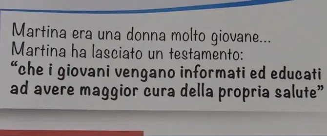 L'eredità di Martina morta di cancro (VIDEO)