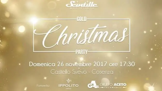 Gold Christmas Party, il “Premio Scintille” in scena al Castello Svevo di Cosenza