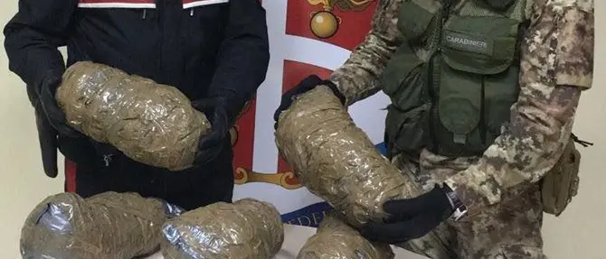 In auto con cinque chili di marijuana, arrestato 28enne a Rizziconi