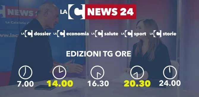 Nuovi orari per il tg di LaC News24