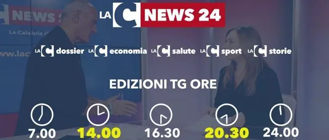 Nuovi orari per il tg di LaC News24