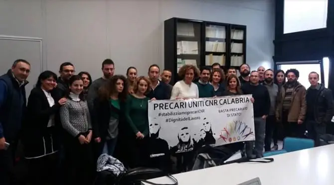 Crn-Area ricerca di Cosenza, protestano i precari: «Ridateci dignità»