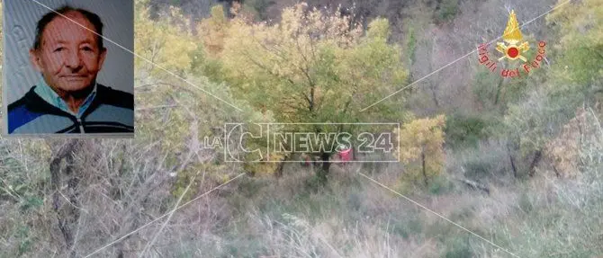 Ritrovato il corpo privo di vita di Francesco Bruno, l'anziano scomparso a Cicala